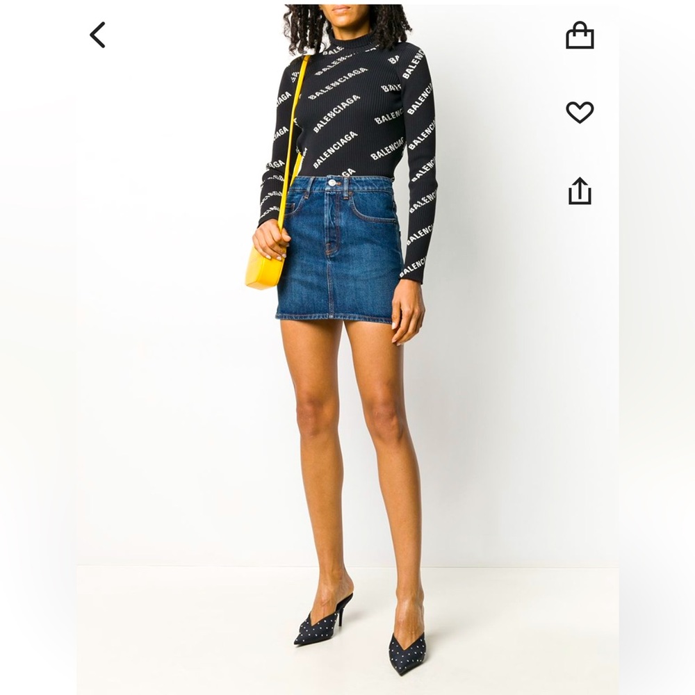 Balenciaga Denim Mini Skirt